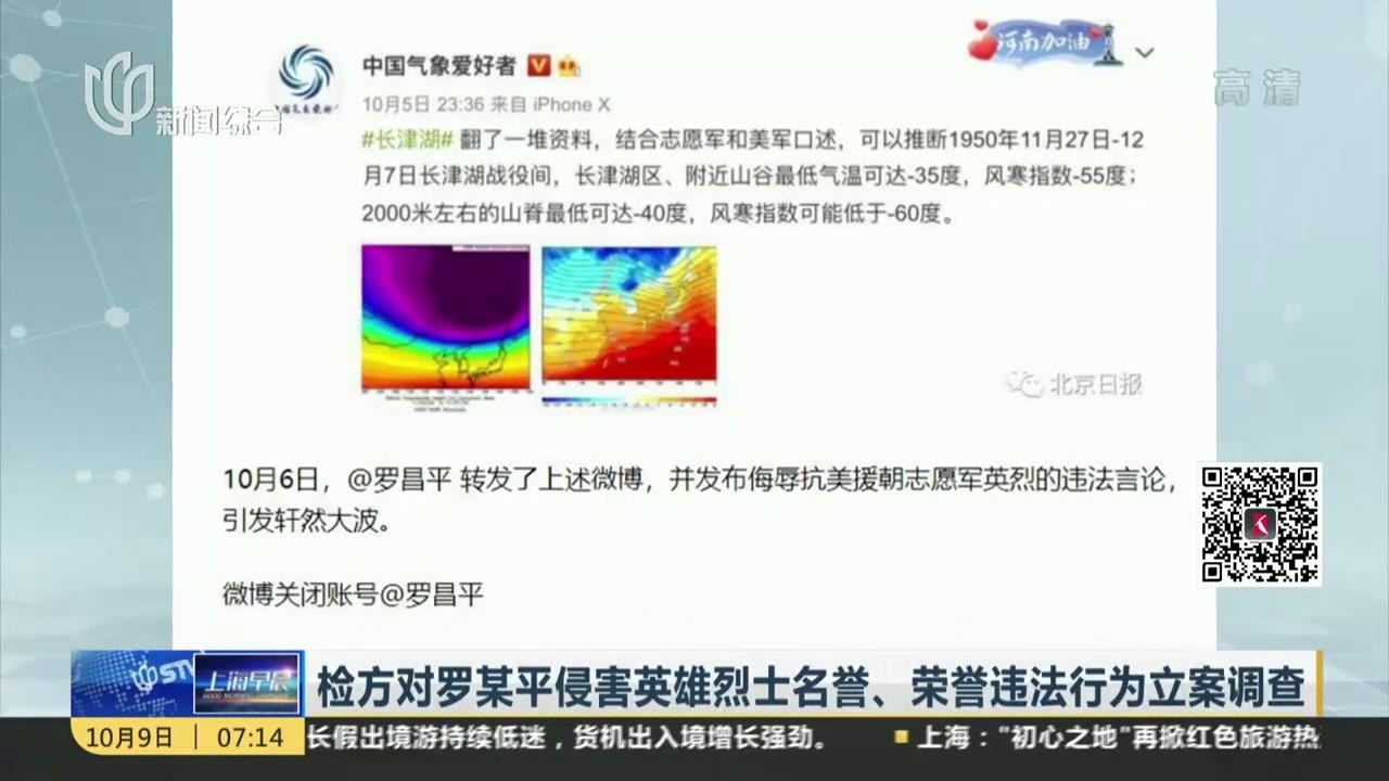 检方对罗某平侵害英雄烈士名誉、荣誉违法行为立案调查