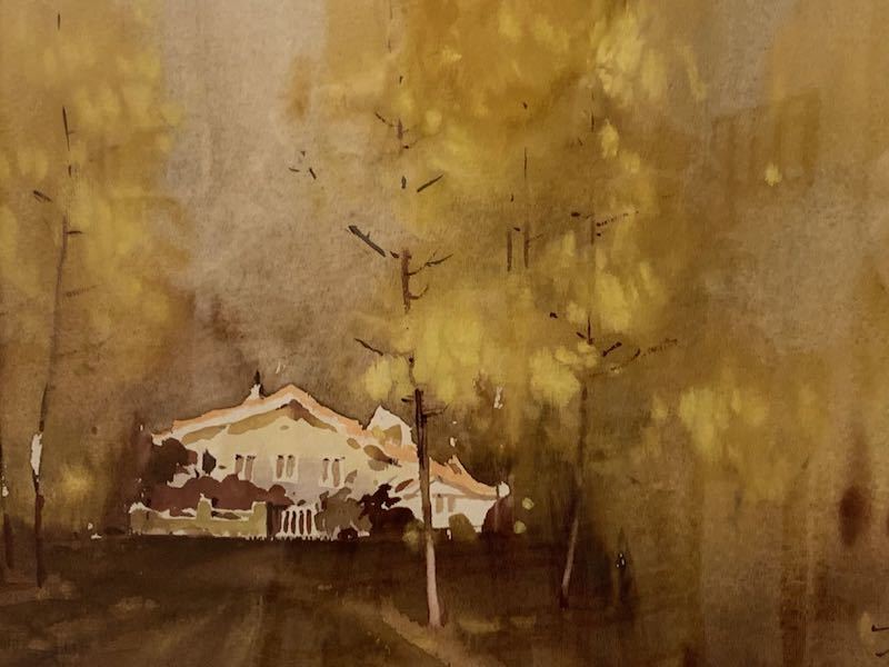 呈现青岛独特风物的水彩画作品