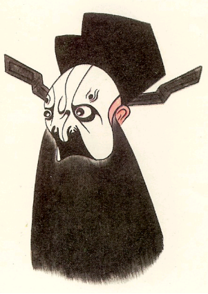 ▲《白逼宫》 曹操脸谱