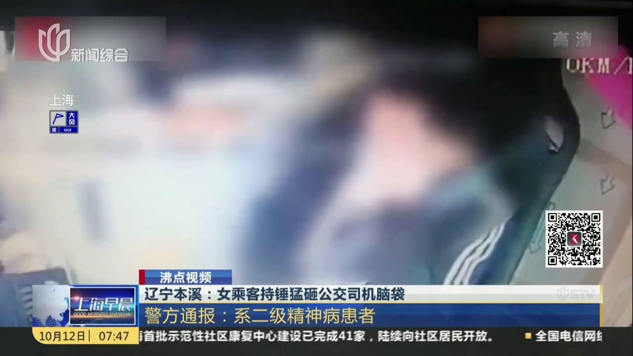 辽宁本溪：女乘客持锤猛砸公交司机脑袋