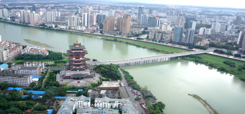 绵阳城市全景图片