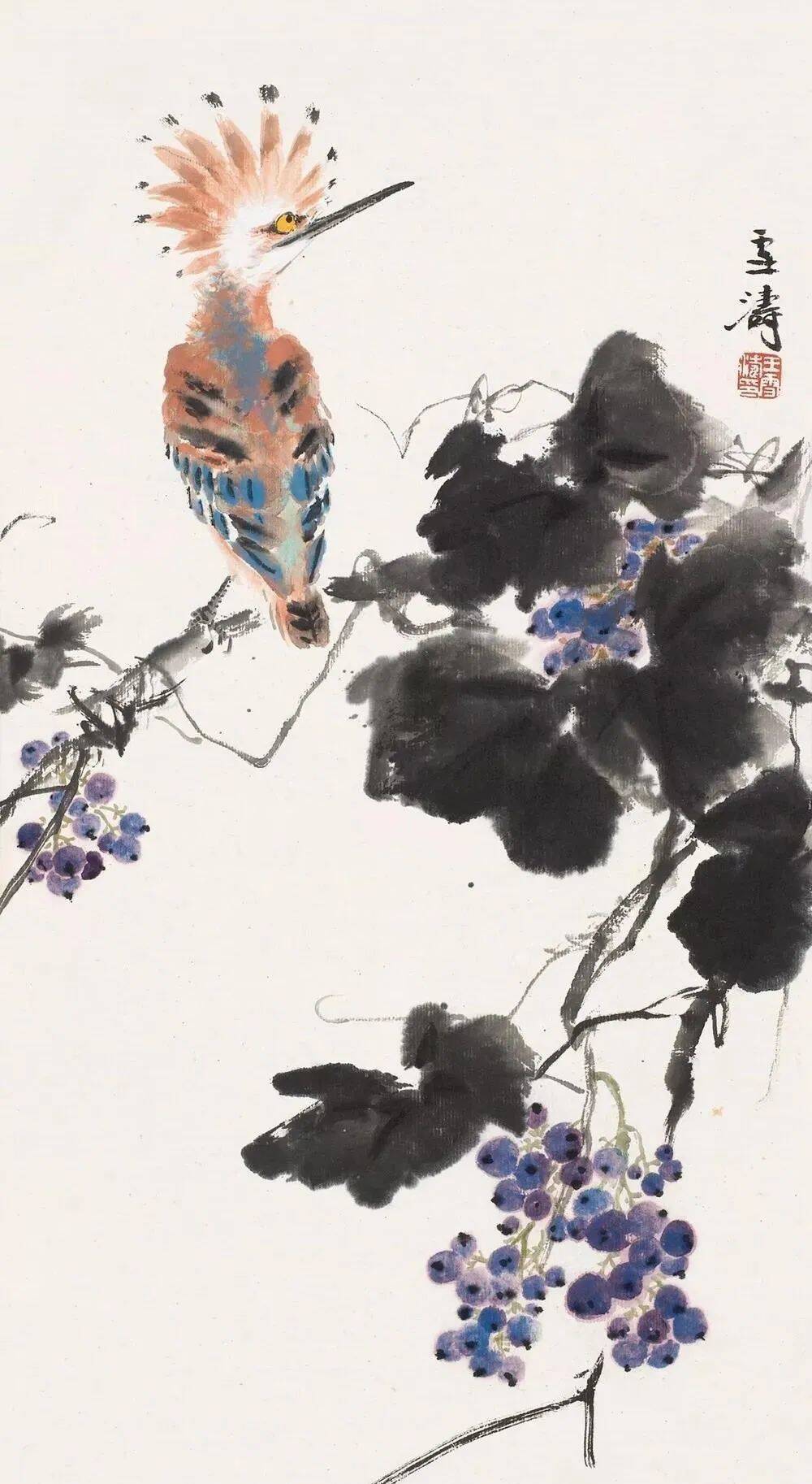 王雪涛画葡萄令人垂涎