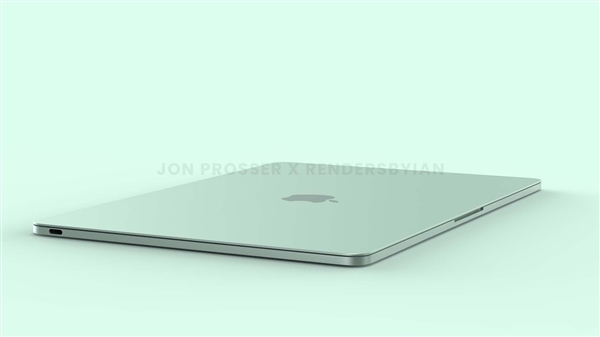 不止自研M2芯片！新MacBook Air渲染图曝光：引入7款多彩配色