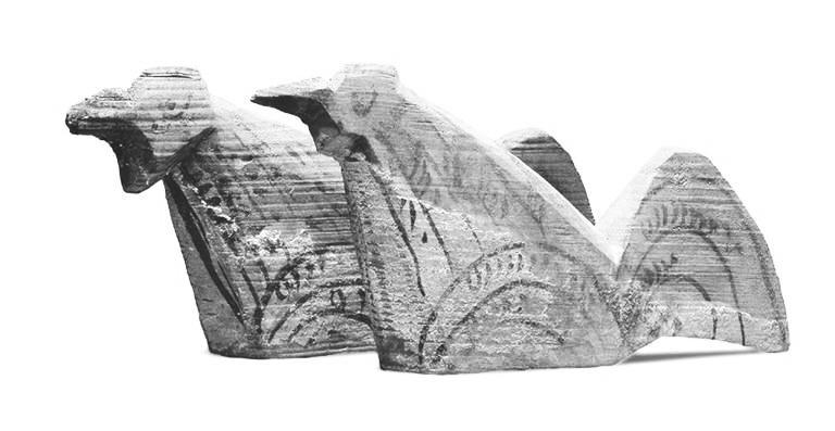 汉代木鸡俑，磨嘴子出土。