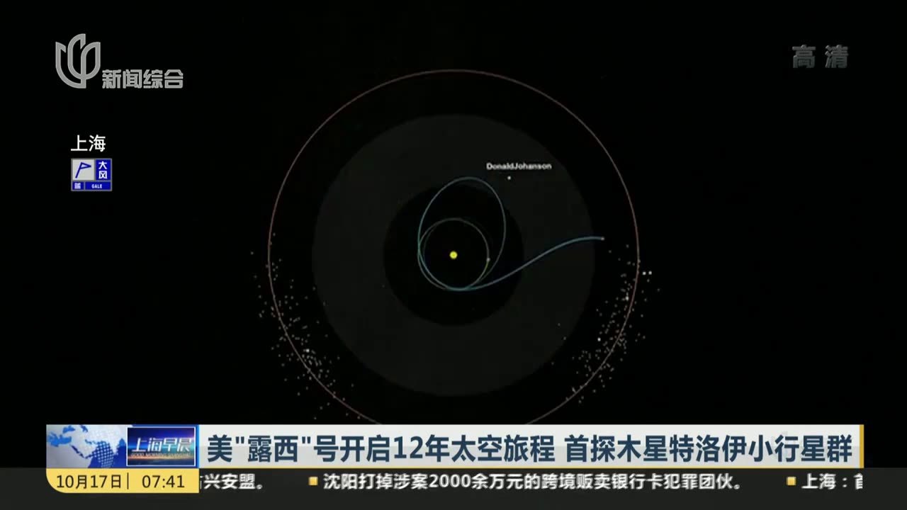 美“露西”号开启12年太空旅程  首探木星特洛伊小行星群