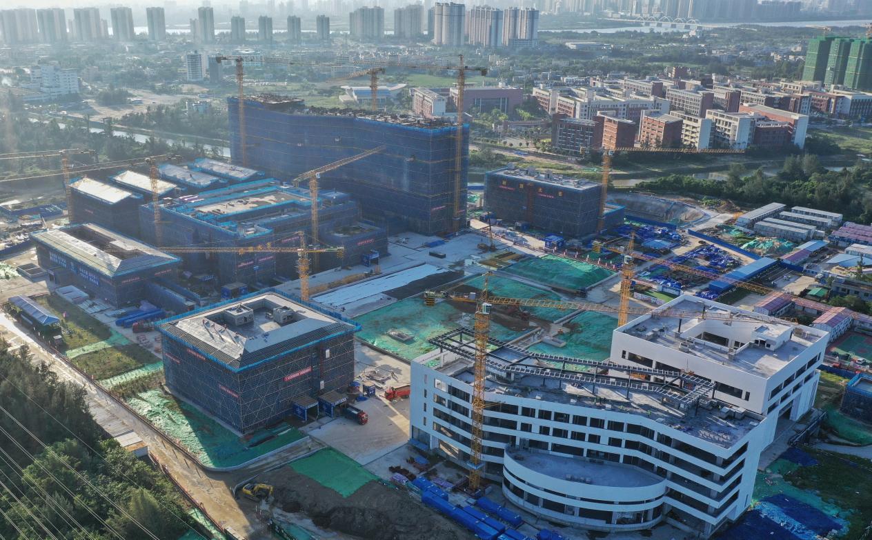 海南省中医院新院区建筑主体外立面即将完工-新闻中心-南海网