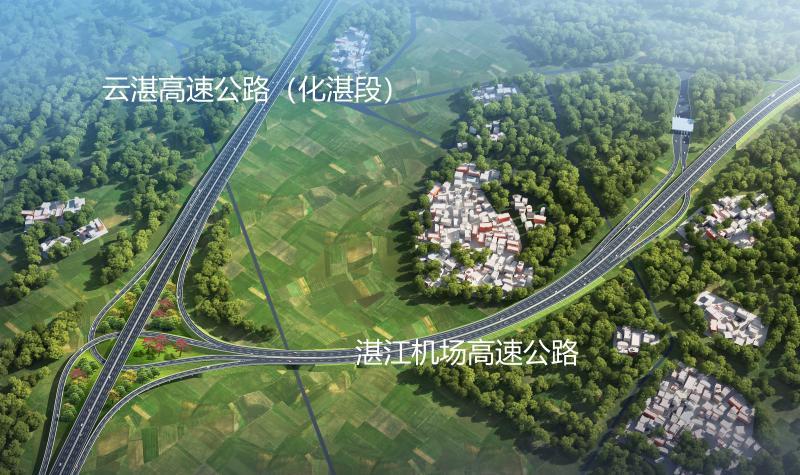 未来，云湛高速将通过改造后的枢纽互通对接机场高速，与湛江吴川机场连通。通讯员供图