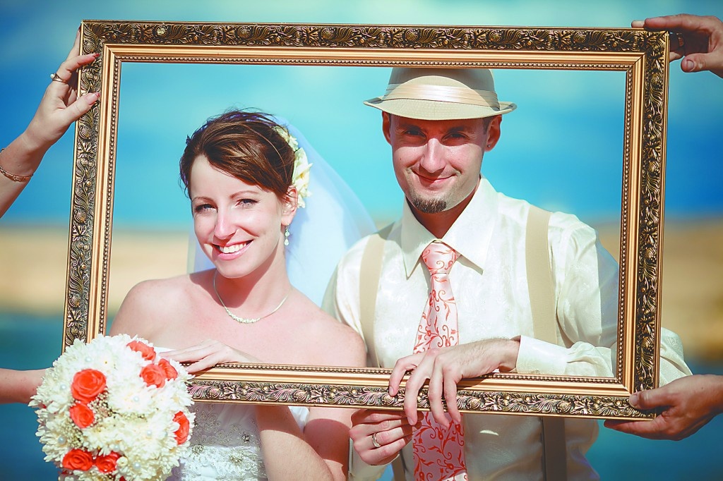 图为一对意大利新人