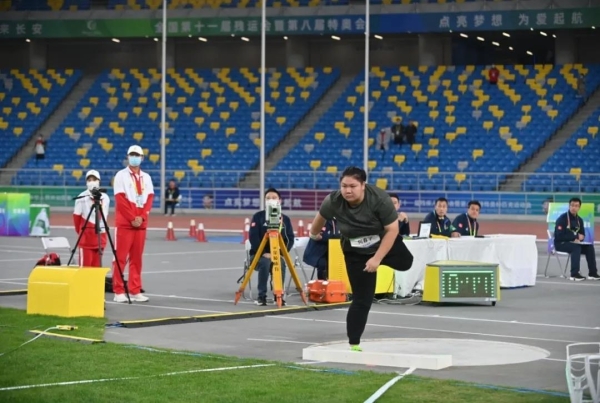 女子铅球F20级决赛现场