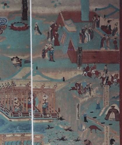 ▲第85窟 鹿母夫人生莲花