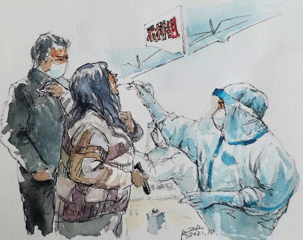 钢笔画作者：寇志鸿