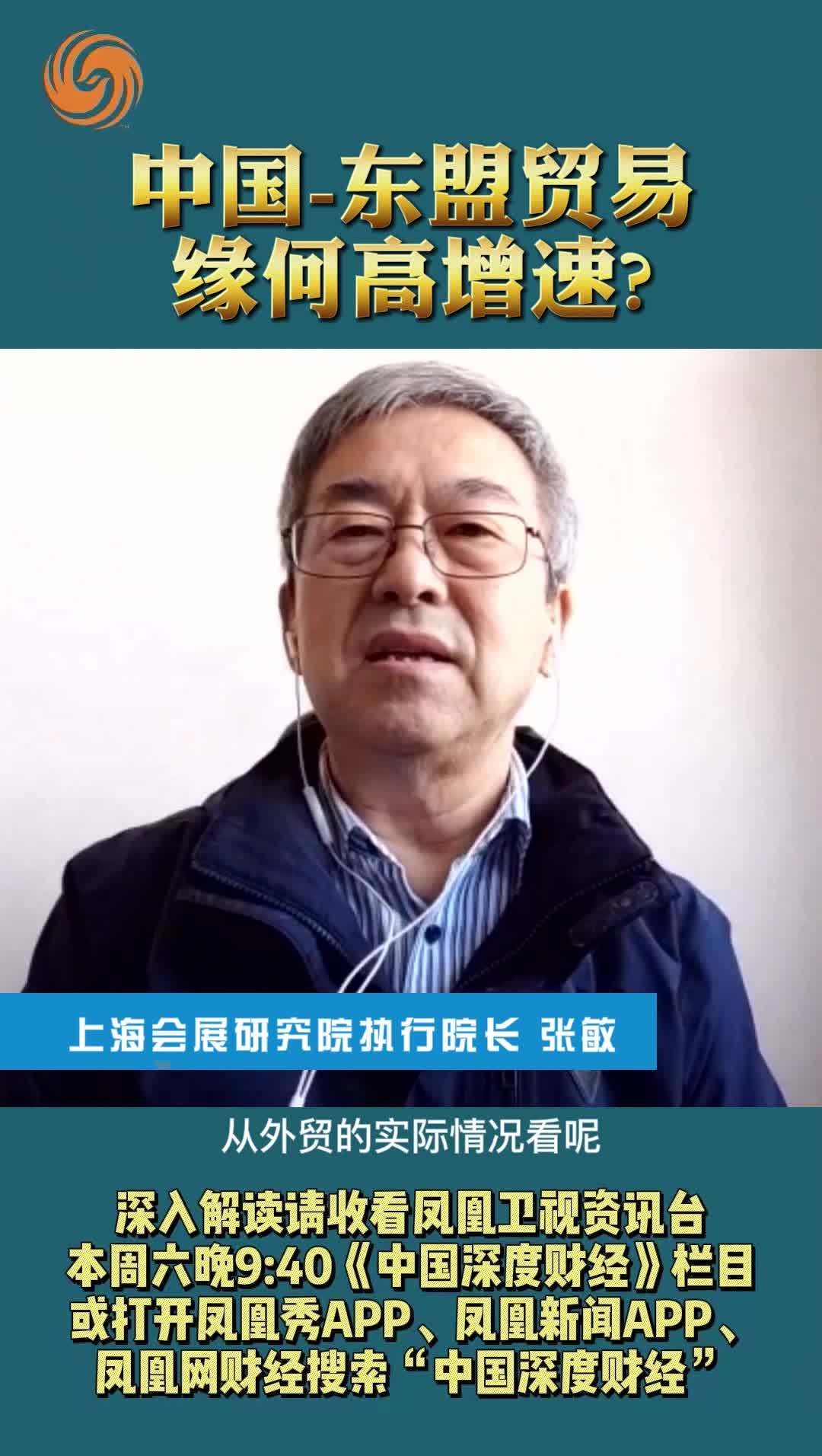 上海会展研究院执行院长张敏：中国-东盟贸易 缘何高增速？