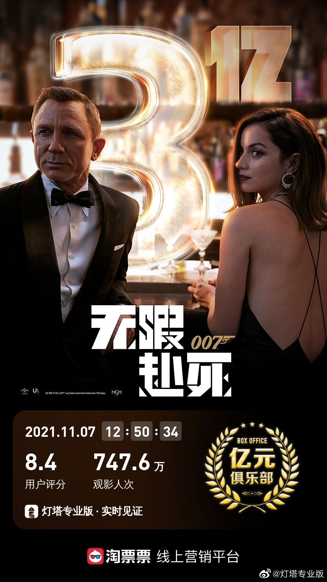 圖片來自燈塔專業版《007:無暇赴死》是《007》系列電影的第25部,同時