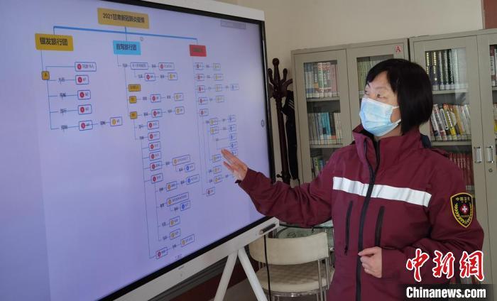 图为甘肃省疾病预防控制中心流调组工作人员正在梳理相关信息。　丁思 摄