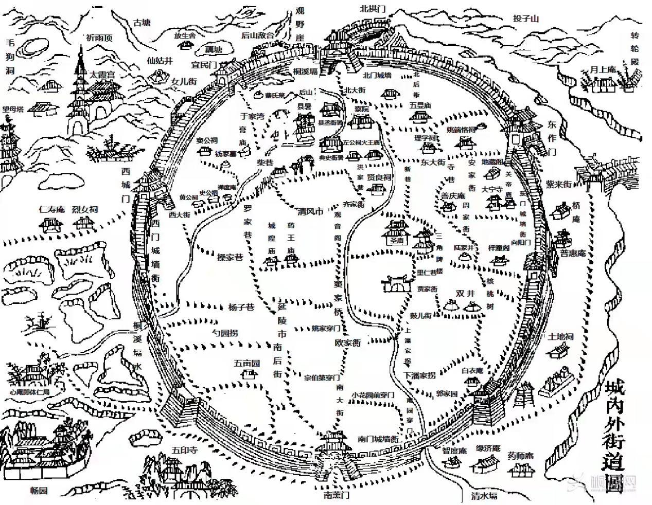 图为:桐城古城龟形城池图如今,桐城市历史街巷保存完好,肌理格局保留