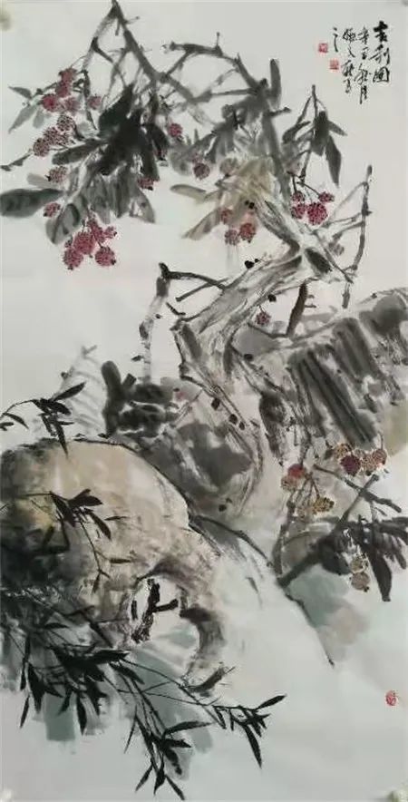 中国画：吉利图。作者：姬文新