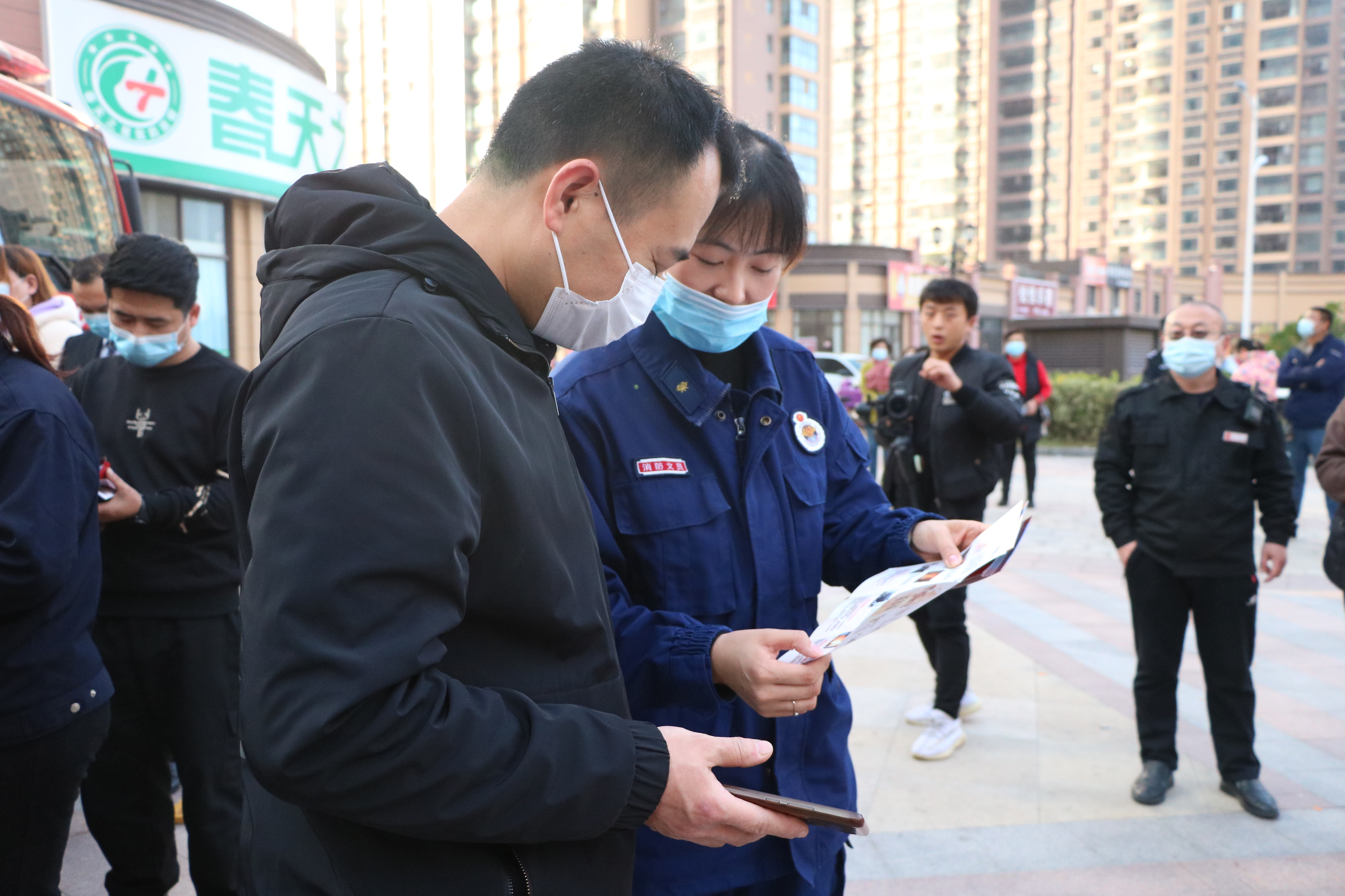 青岛胶州119消防宣传月系列活动之消防宣传进社区