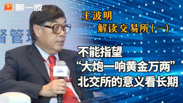 王波明解读北交所（一）：不能指望“大炮一响黄金万两”