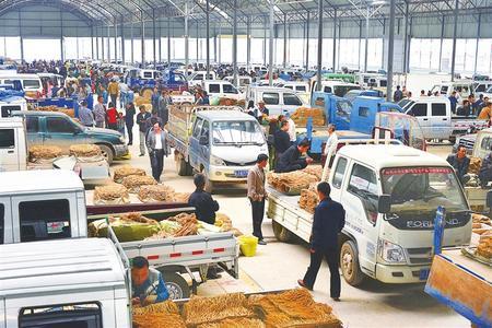 首阳地产药材交易市场一角。近年来，定西市不断延伸中医药产业链，促进中医药产业高质量发展。（资料图）张爱平
