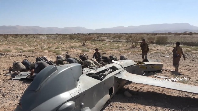 沙特为首的多国联军击落一架携带有爆炸物的无人机