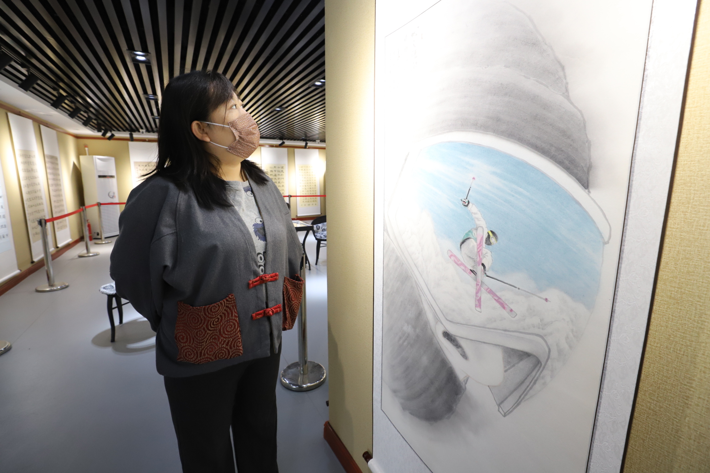  河北平乡：艺术作品展 喜迎冬奥会