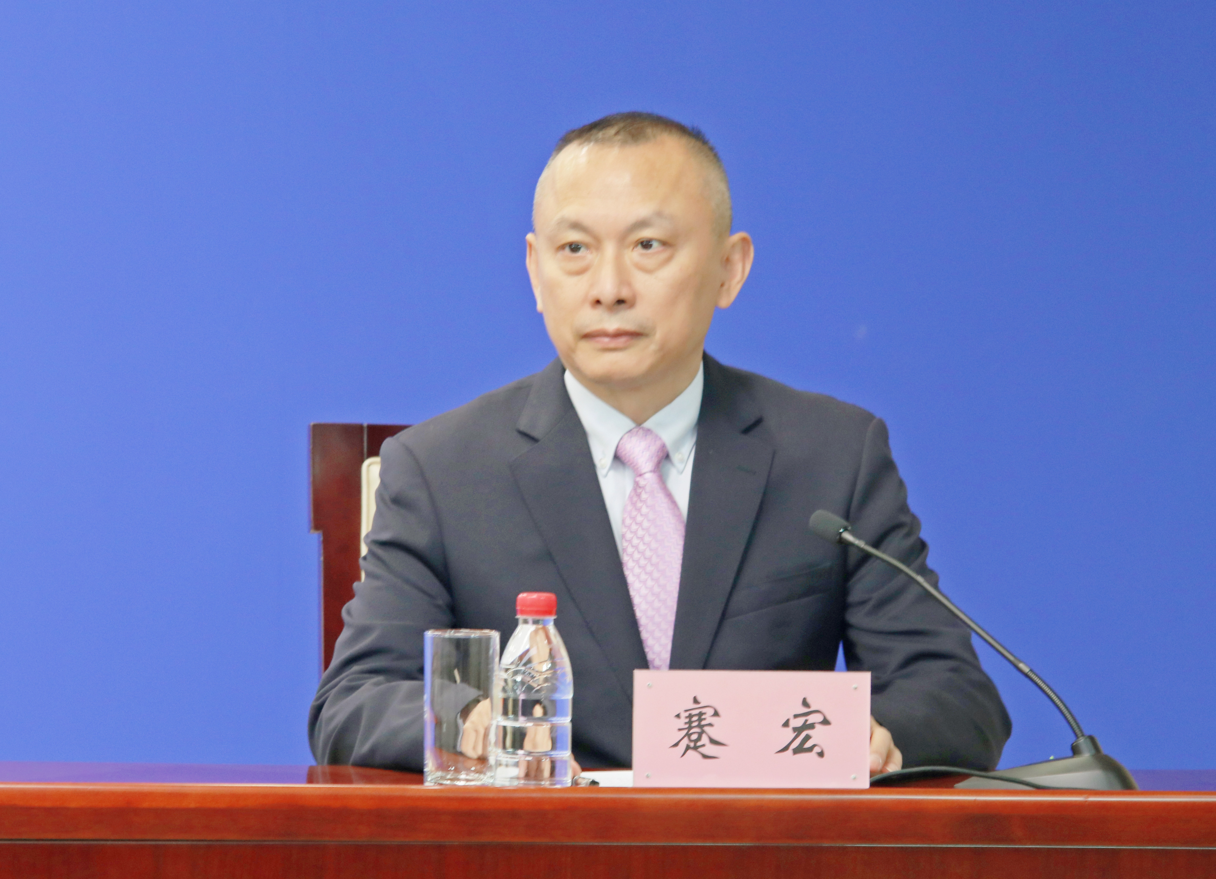 湖北省楚商联合会秘书长蹇宏 (彭博 摄)