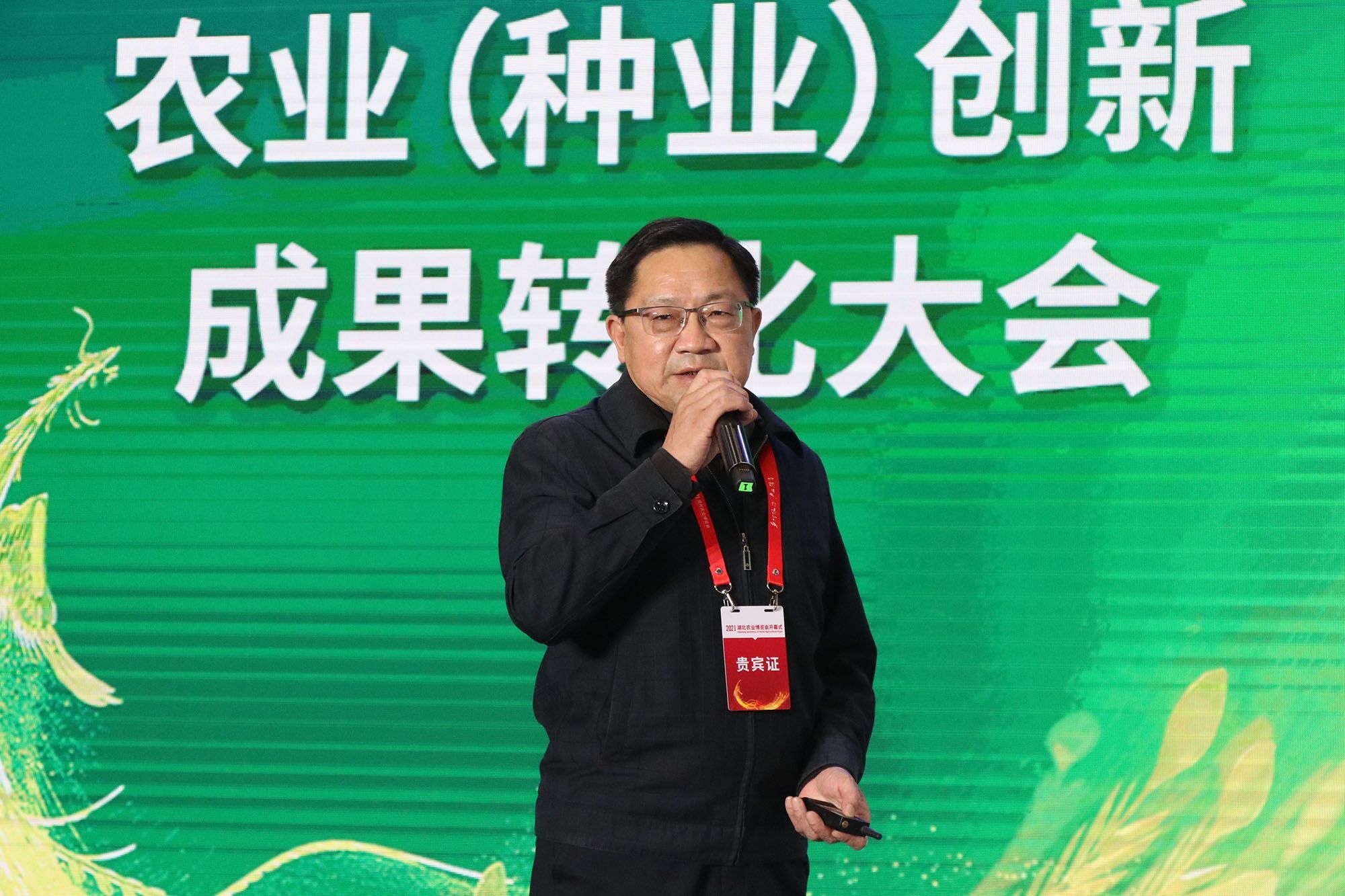 湖北省农业农村厅党组成员、副厅长肖长惜作报告（徐晓蝶 摄）