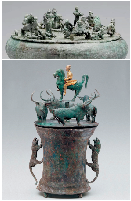 历史>热文>正文>上图/战争场面叠鼓贮贝器,西汉时期滇国青铜器,出土于