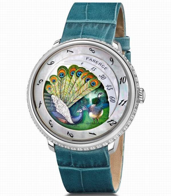 Fabergé费伯奇Compliquée孔雀系列手工彩绘限量版腕表