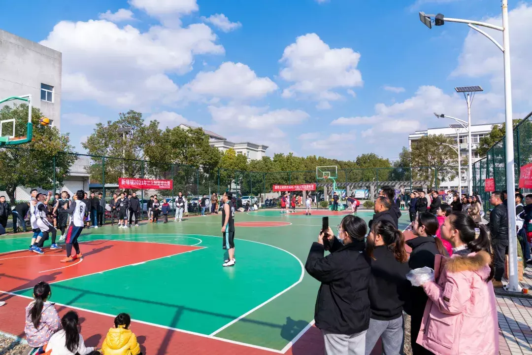 平湖新埭举办美丽城镇三人篮球赛