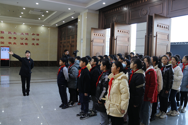 成长路上与法同行马鞍山市荣博小学走进法院参观活动