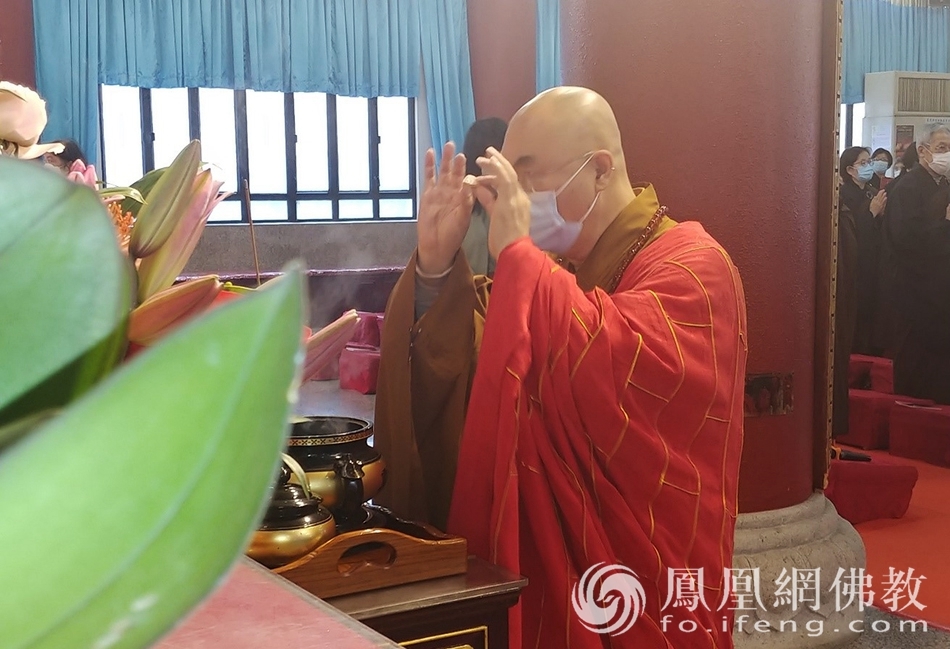 宽运大和尚主法（图片来源：凤凰网佛教 摄影：香港西方寺）