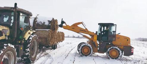 依托当地合作社，九台区上河湾镇有计划地将秸秆包外运离田。 本组摄影 梁闯