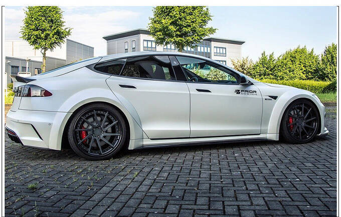 特斯拉model s改装版配宽体套件/升级全新轮毂-图4