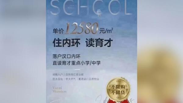 武汉育才二小辟谣楼盘“对口招生”宣传，楼盘回应系解放校区