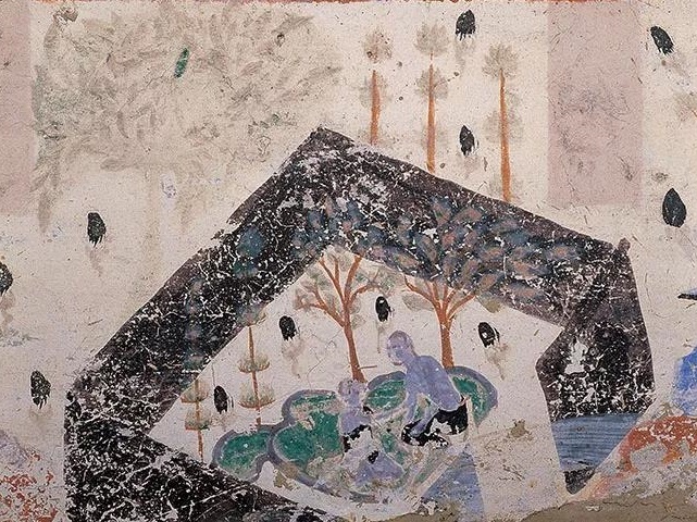 ▲莫高窟第302窟 汤水浴 隋