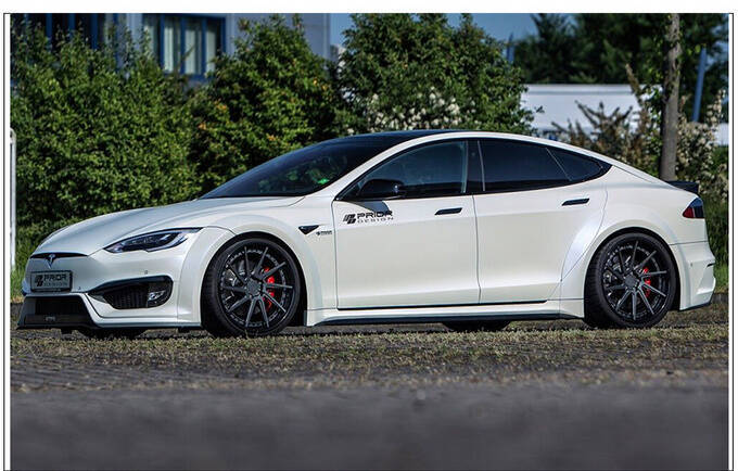 特斯拉model s改装版配宽体套件/升级全新轮毂-图3