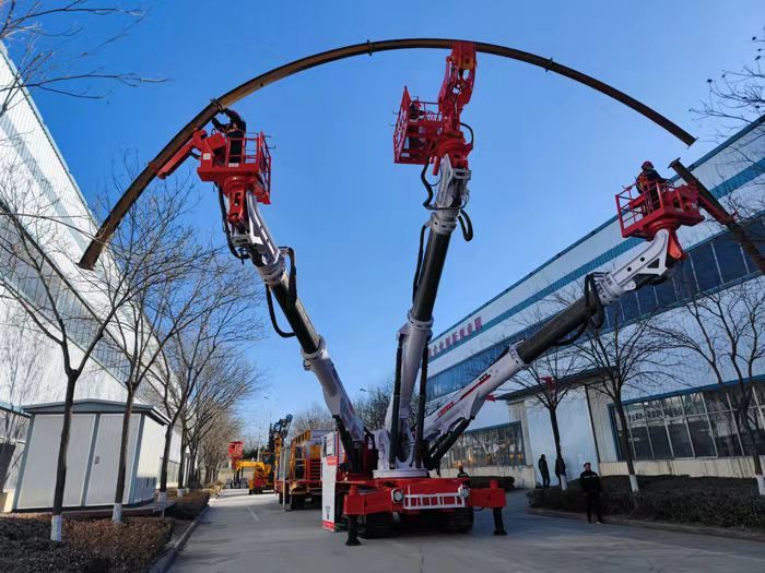 三臂拱架安装台车提高了隧道拱架组装效率