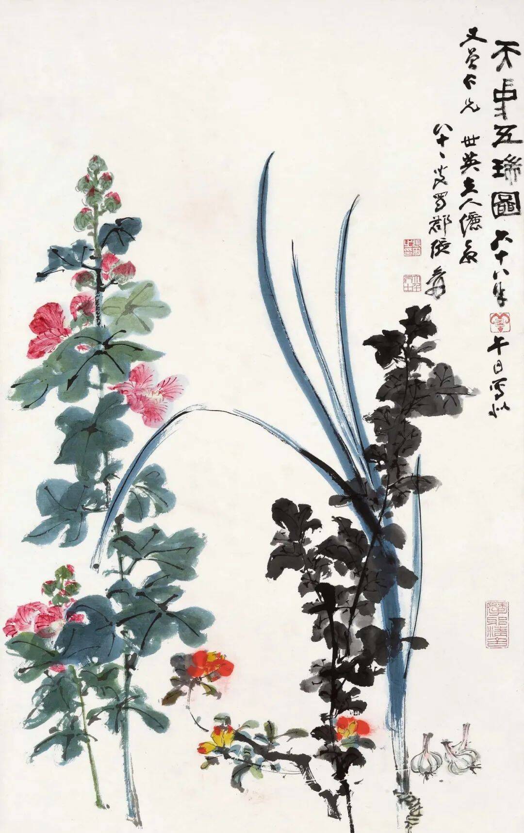 张大千花鸟画50幅