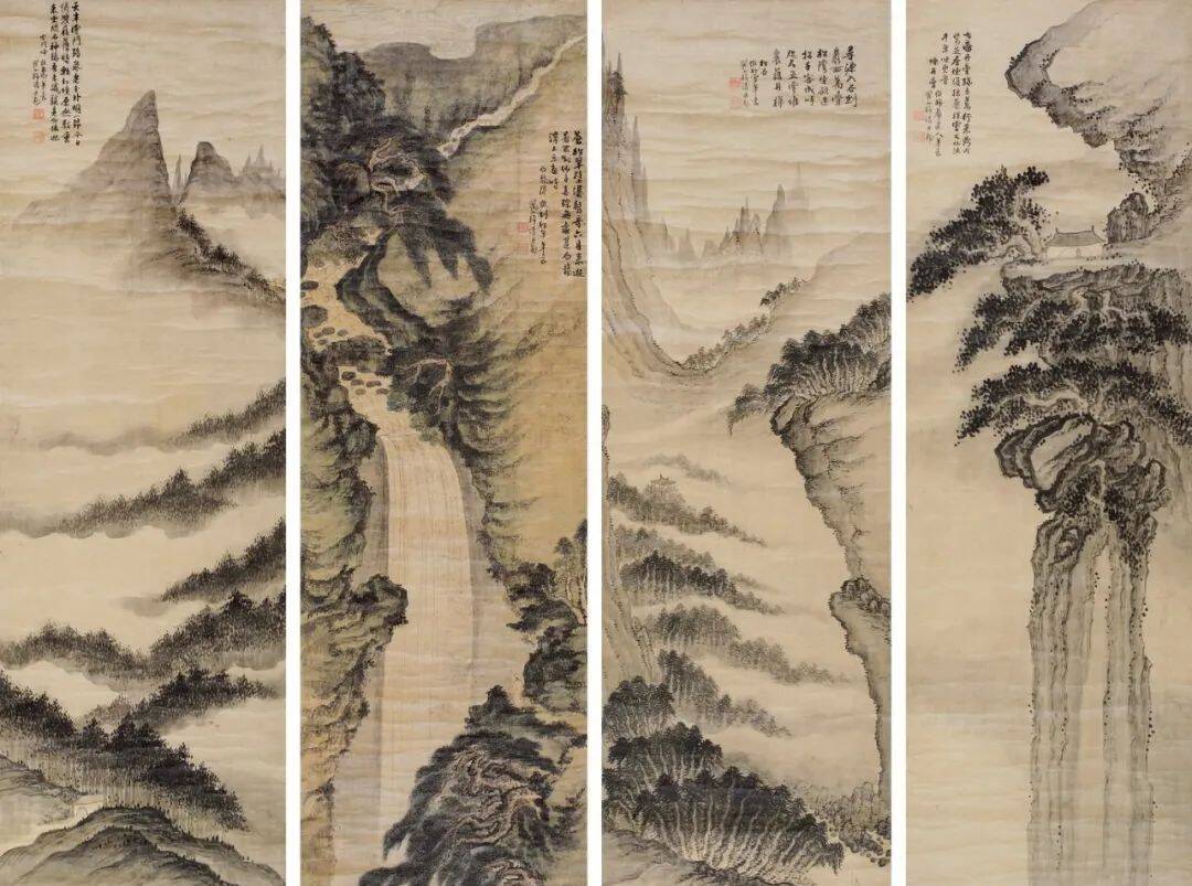 梅清画黄山：墨色苍浑，极富动感