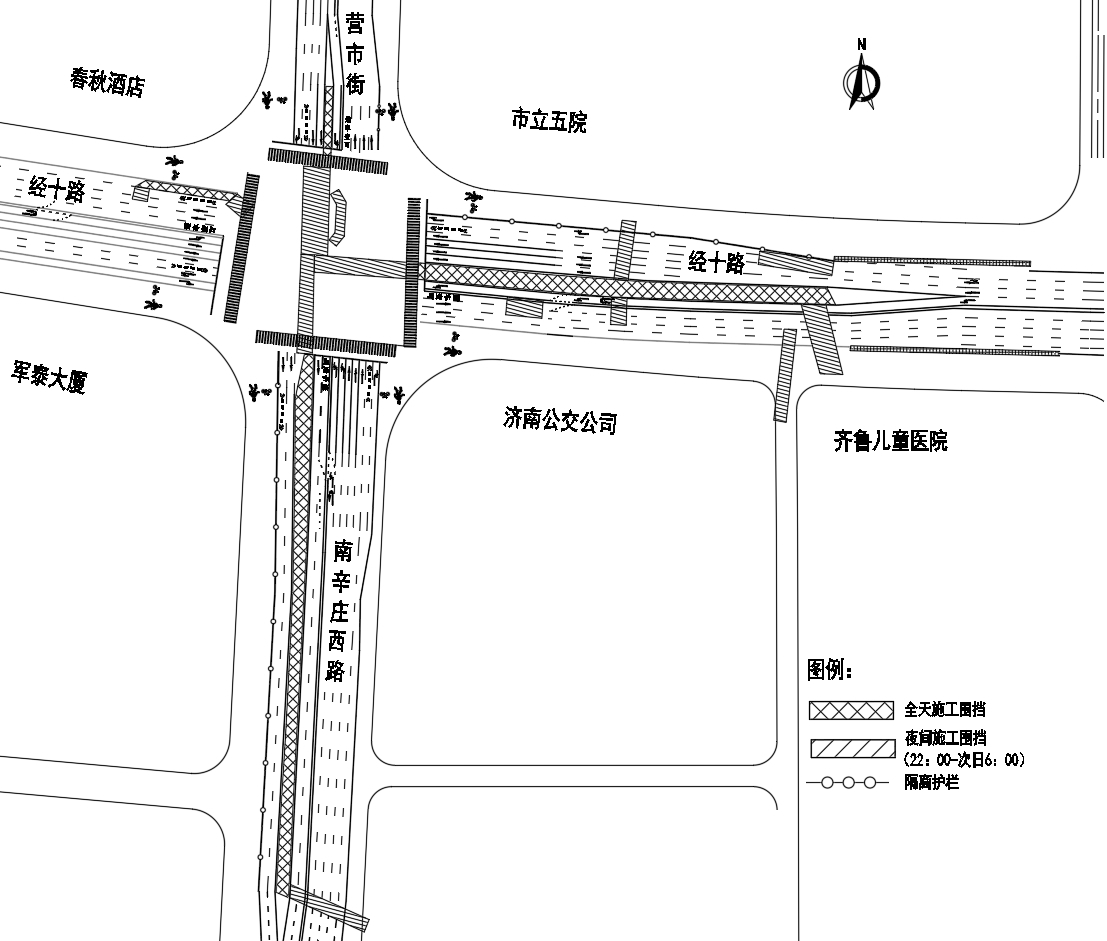 二期施工交通组织示意图（2022年3月29日—2022年12月31日）