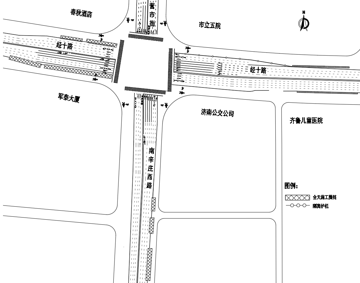 三期施工交通组织示意图（2023年1月1日—2023年1月31日）