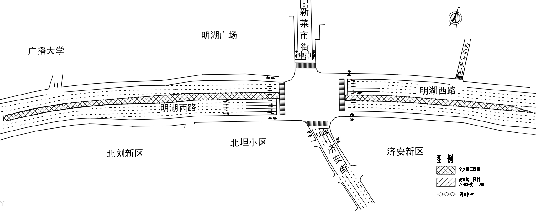 一期施工期间交通组织示意图（2021年12月29日-2022年2月28日）