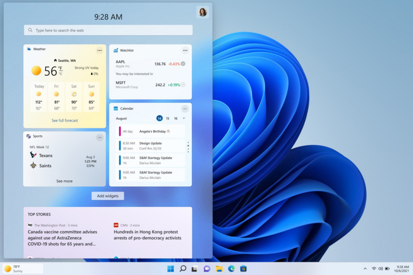 Windows 11 小组件