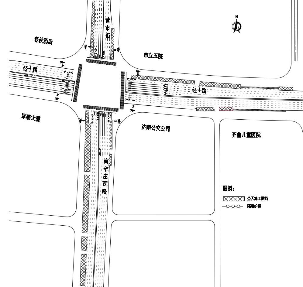 一期施工交通组织示意图（2021年12月29日—2022年3月28日）