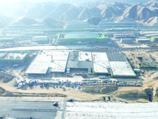 白银高铁南站站前广场鸟瞰图