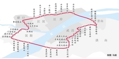 武汉地铁12号线线路示意图