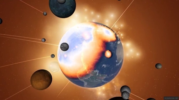 如果太阳系所有的小天体都撞击了地球，会发生什么？