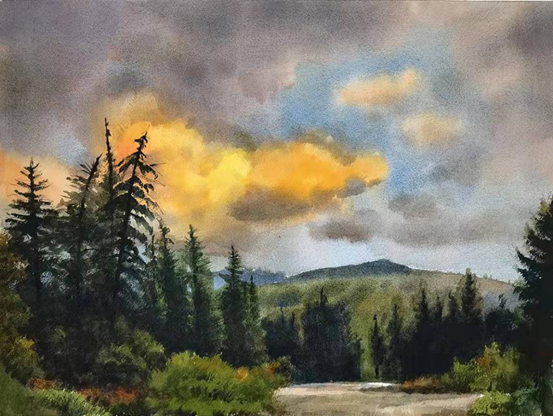 风景 纸本水彩 30&times;40cm