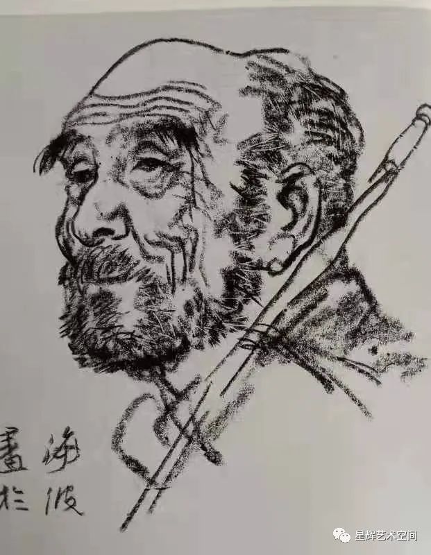 岳海波早期速写作品